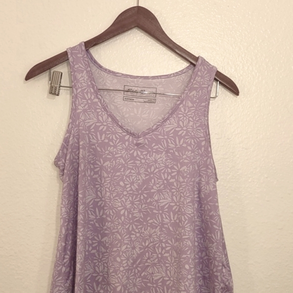 SLIGHTLY USED EDDIE BAUER SLEEPWEAR TANK TOP FLORAL SIZE S PURPLE - Picture 2 of 6